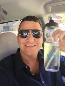 Alex Rzepa keeping hydrated with BE:Hydration!